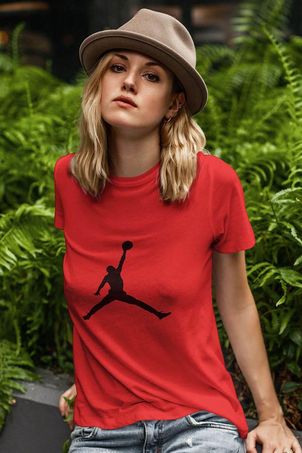 Air Jordan 02 Kırmızı NBA Kadın Tshirt - Tişört