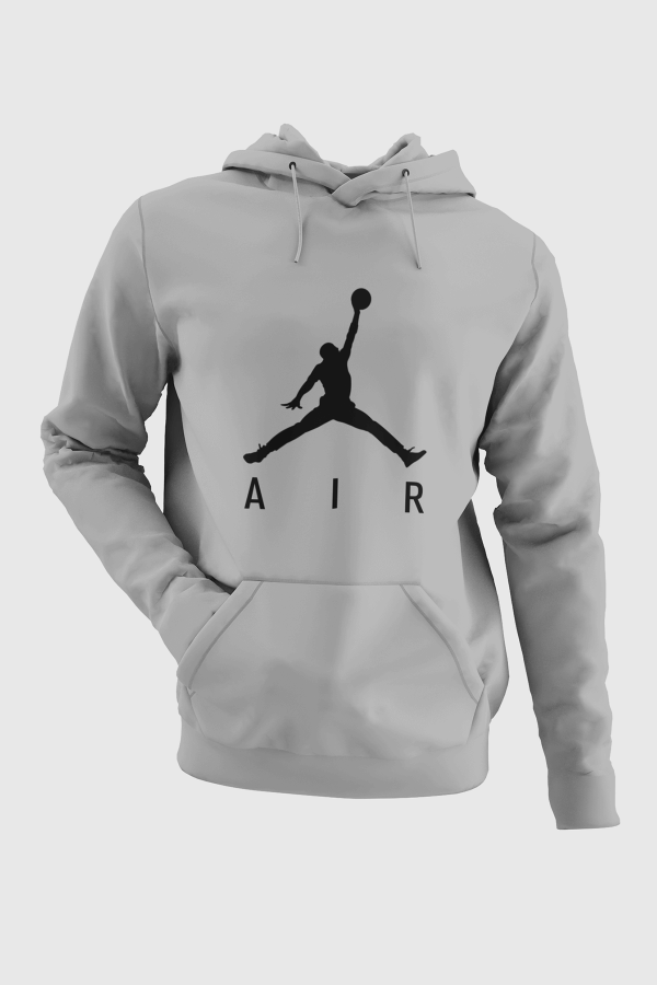 Air Jordan 03 Gri NBA Erkek Kapşonlu Sweatshirt - Hoodie