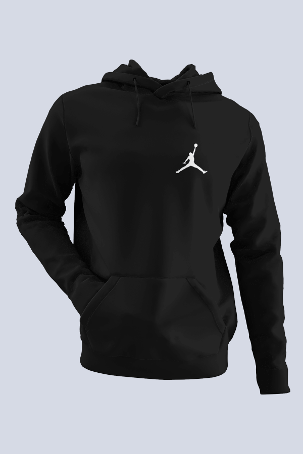 Air Jordan 04 Siyah NBA Erkek Kapşonlu Sweatshirt - Hoodie