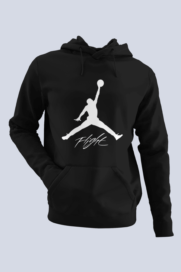 Air Jordan 06 Siyah NBA Erkek Kapşonlu Sweatshirt - Hoodie