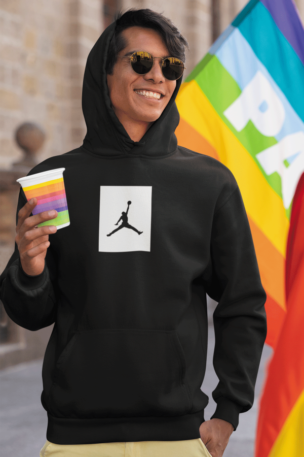 Air Jordan 09 Siyah NBA Erkek Kapşonlu Sweatshirt - Hoodie