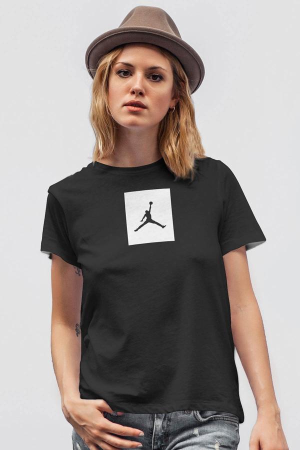 Air Jordan 09 Siyah NBA Kadın Tshirt - Tişört