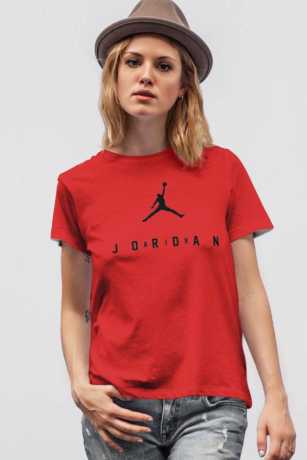 Air Jordan 10 Kırmızı NBA Kadın Tshirt - Tişört