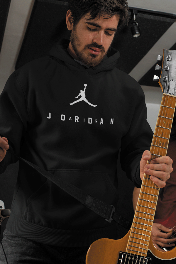 Air Jordan 10 Siyah NBA Erkek Kapşonlu Sweatshirt - Hoodie