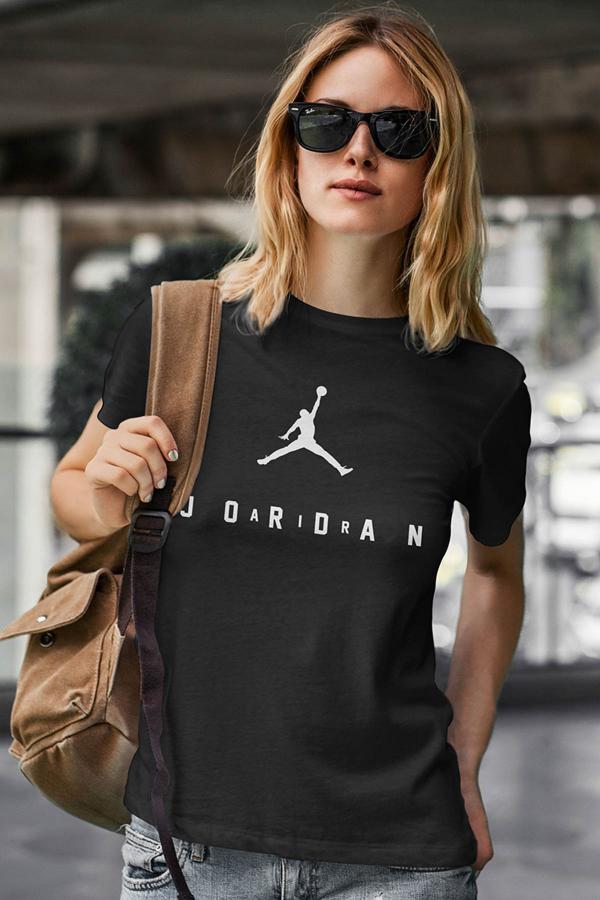 Air Jordan 10 Siyah NBA Kadın Tshirt - Tişört