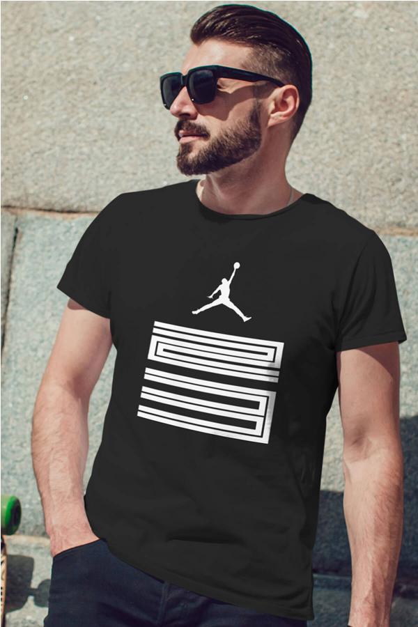 Air Jordan 11 Siyah NBA Erkek Tshirt - Tişört