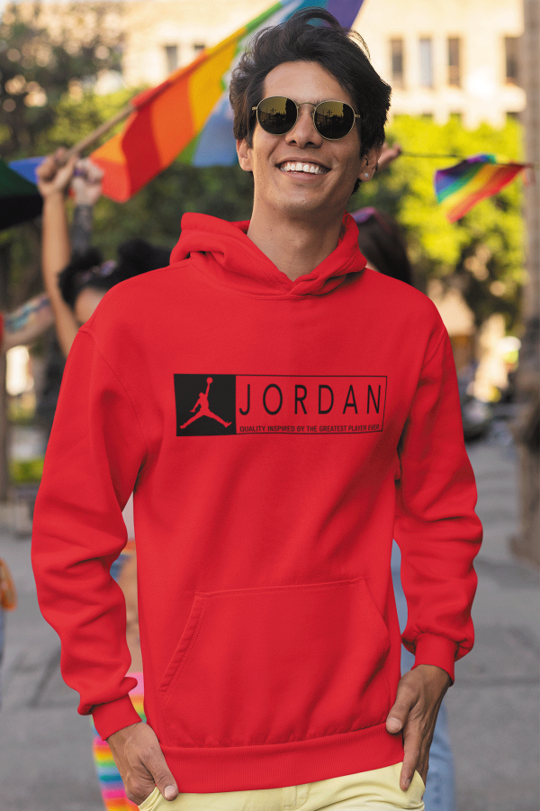 Air Jordan 13 Kırmızı NBA Erkek Kapşonlu Sweatshirt - Hoodie