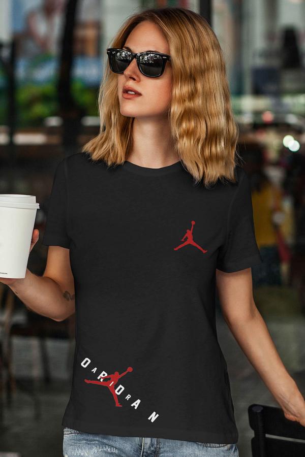 Air Jordan 23 Siyah NBA Kadın Tshirt - Tişört