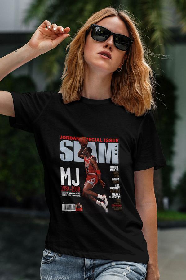 Air Jordan 41 Siyah NBA Kadın Tshirt - Tişört