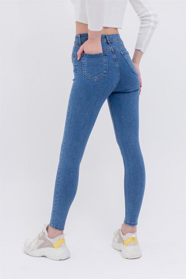 Kadın Mavi Skinny Jeans